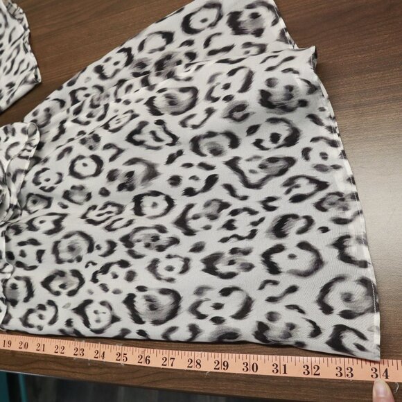 Rachel Zoe Animal Print Silk Dress Womens XS White Trendy Twee Boho Mob Wife NWT - Picture 12 of 16